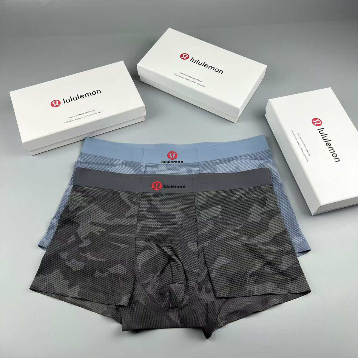 Lululemon gray camo red emblem boxer briefs - view 5