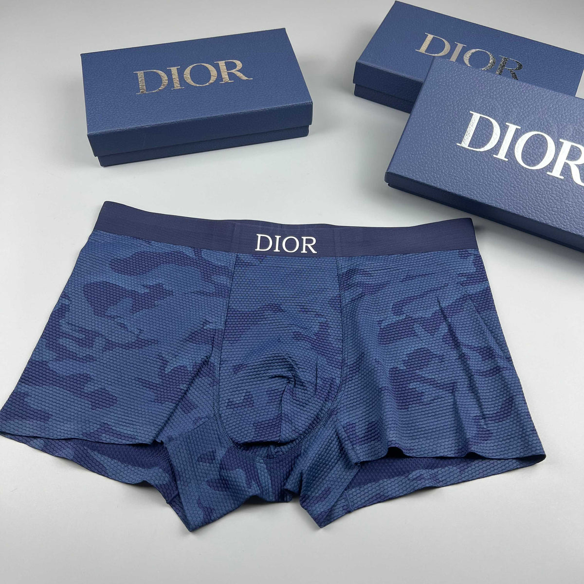 Dior blue camouflage pattern boxer briefs - view 1