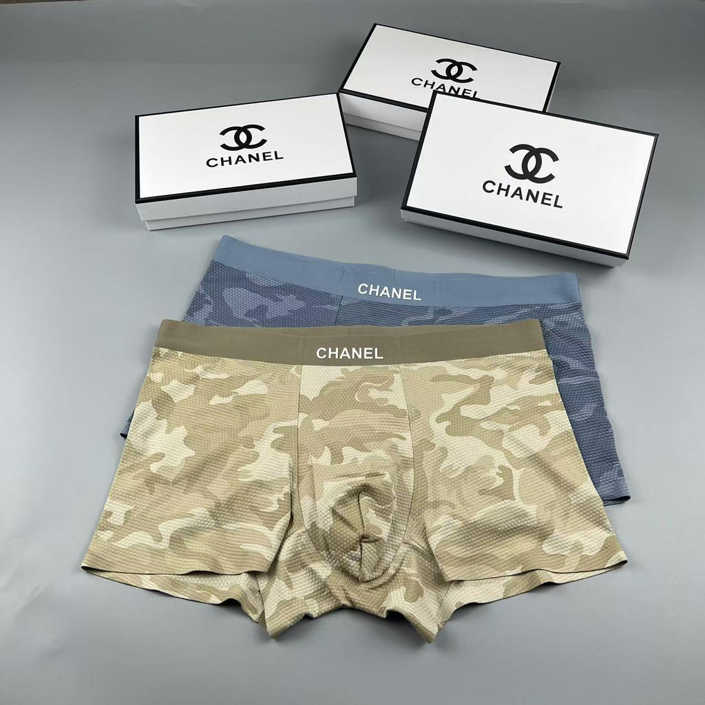 Chanel sand camouflage lettered waist boxer briefs - view 4