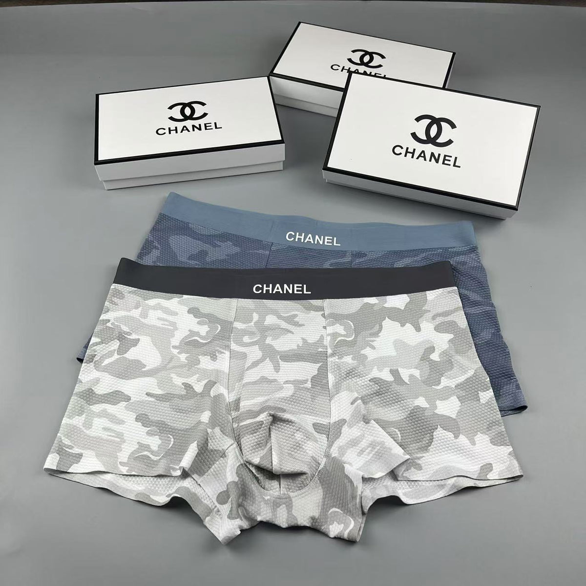 Chanel sand camouflage lettered waist boxer briefs - view 5