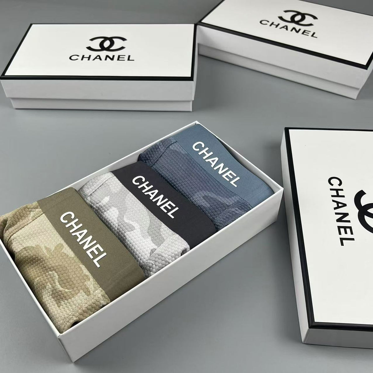 Chanel sand camouflage lettered waist boxer briefs - view 7
