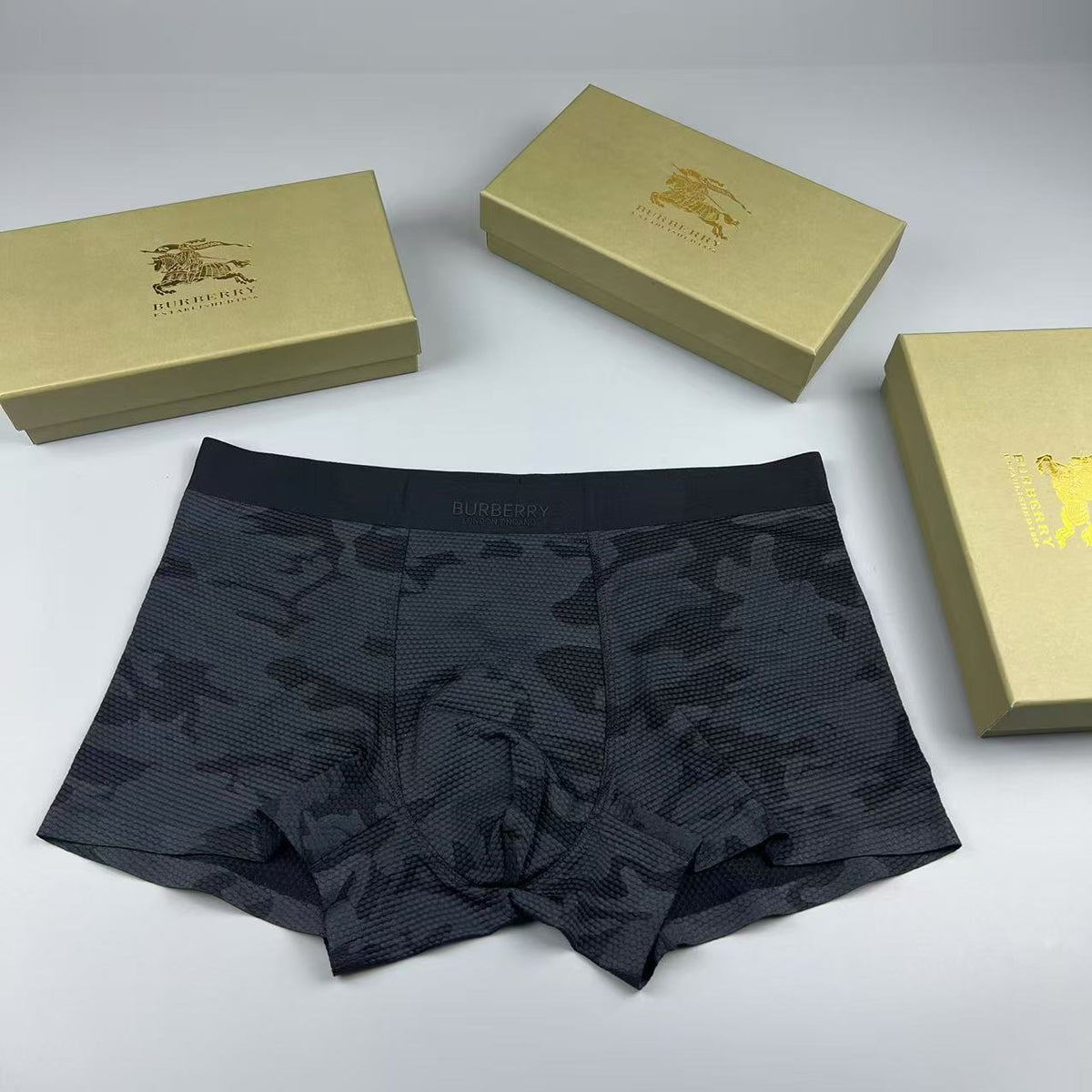 Burberry dark tonal camouflage boxer briefs - view 1