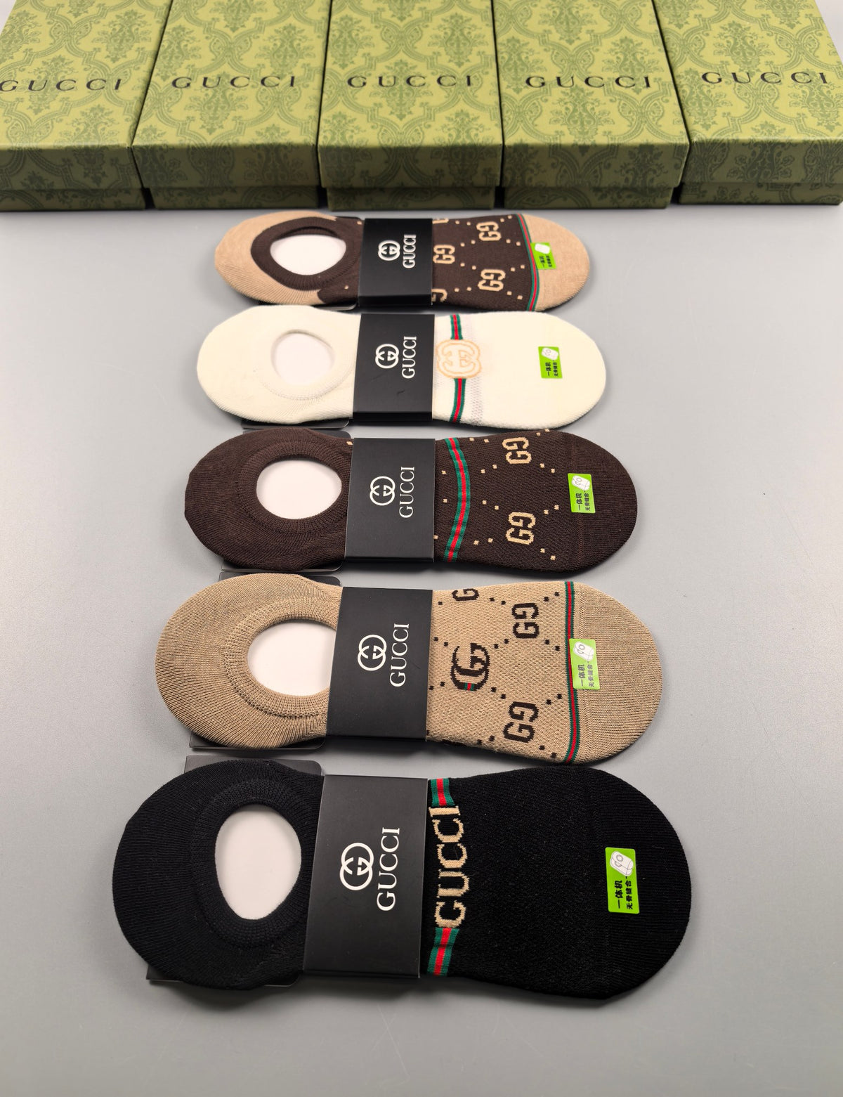 Burberry low cut earth tone mix ankle socks - view 10