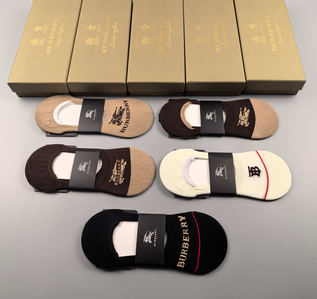 Burberry low cut earth tone mix ankle socks - view 4