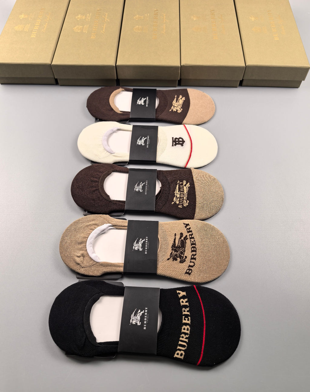 Burberry low cut earth tone mix ankle socks - view 1