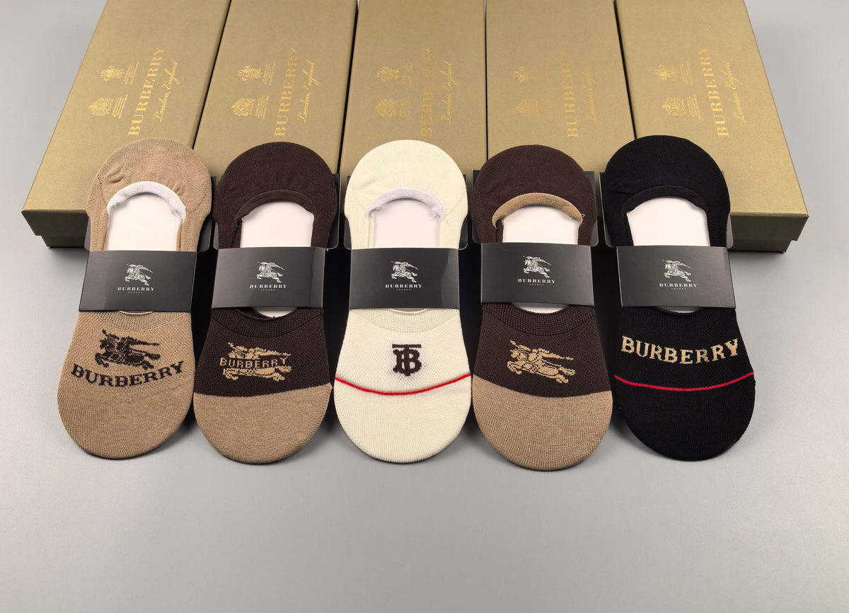 Burberry low cut earth tone mix ankle socks - view 7