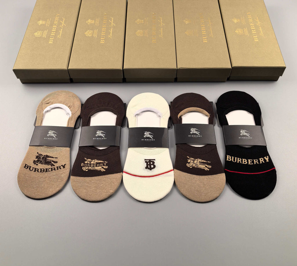 Burberry low cut earth tone mix ankle socks - view 9