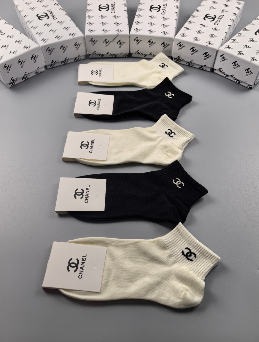 Chanel small emblem low cuff ankle socks - view 1