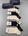 Dior classic contrast cuffs ankle socks - view 1