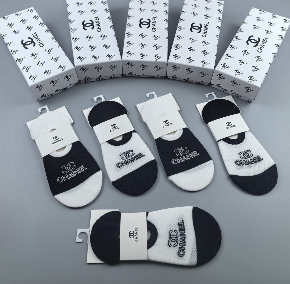 Chanel low cut large emblem ankle socks - view 5