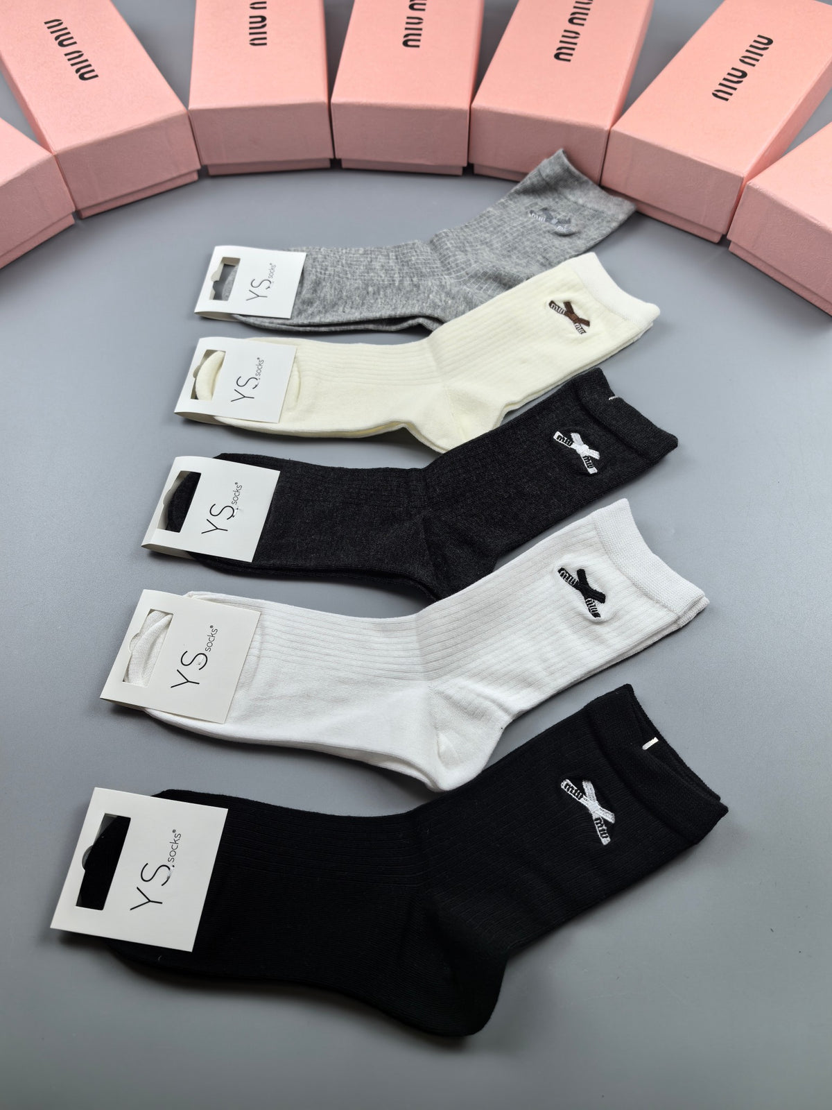 Miu Miu small bow accent crew socks, image 1