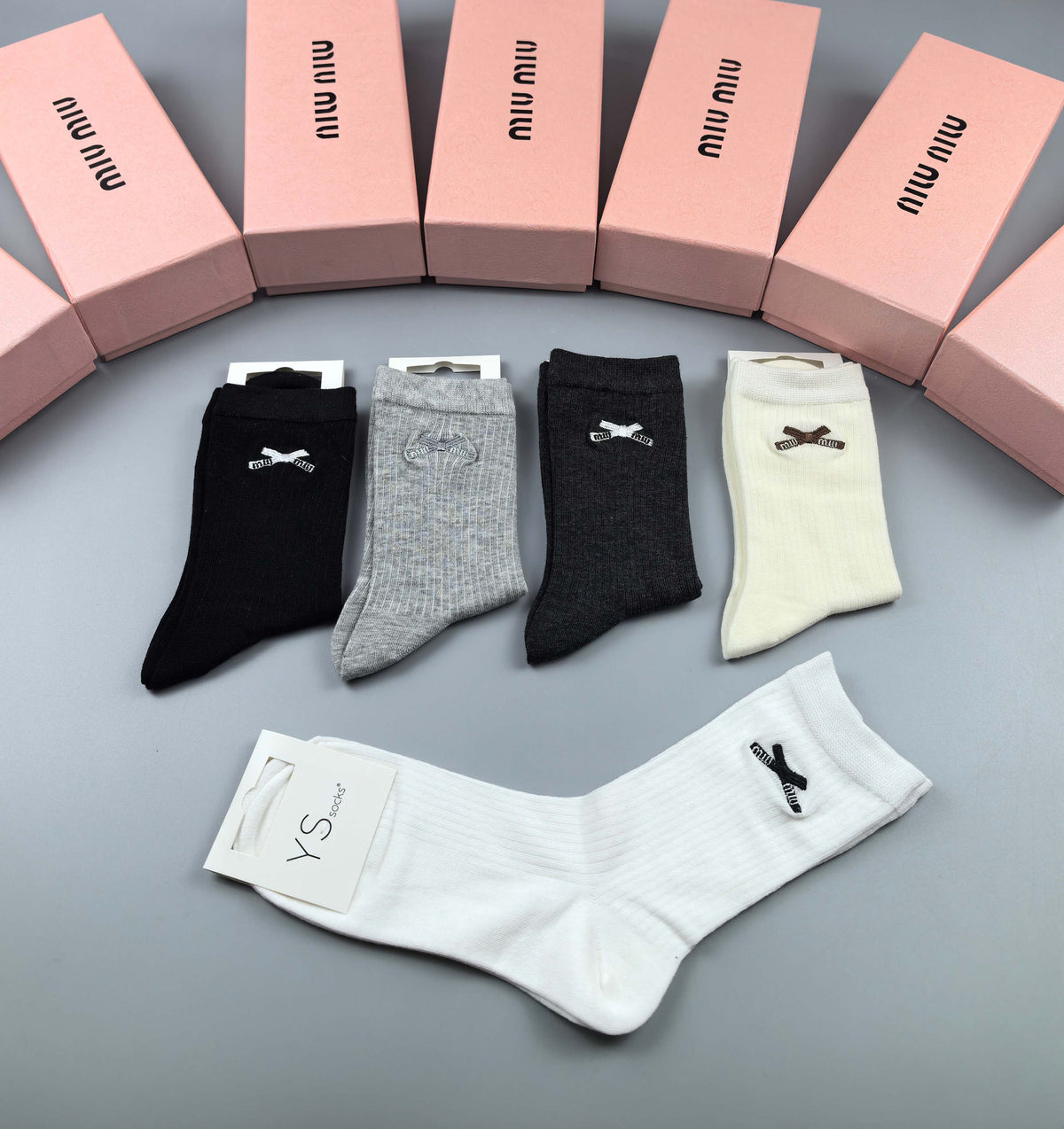 Miu Miu small bow accent crew socks, image 6