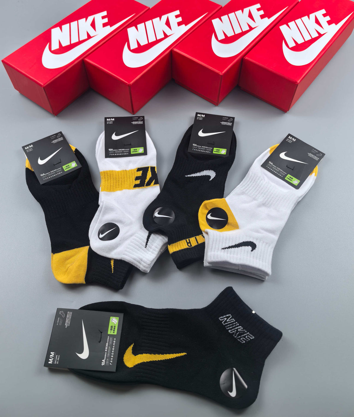 Nike yellow accent graphic ankle socks, image 2