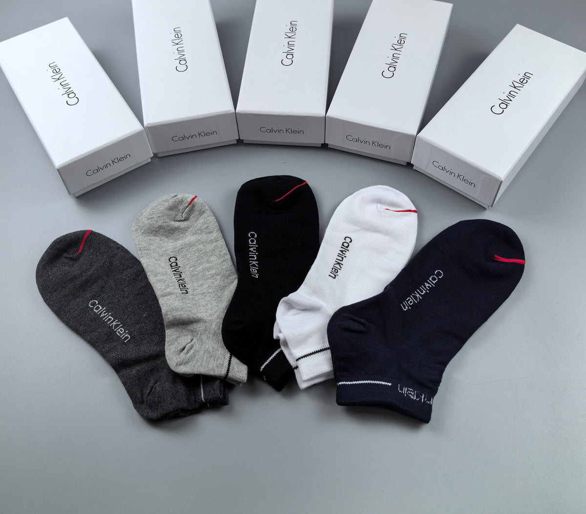 Calvin Klein Small Lettering No-Show Socks - 5-Pair Box - image 4