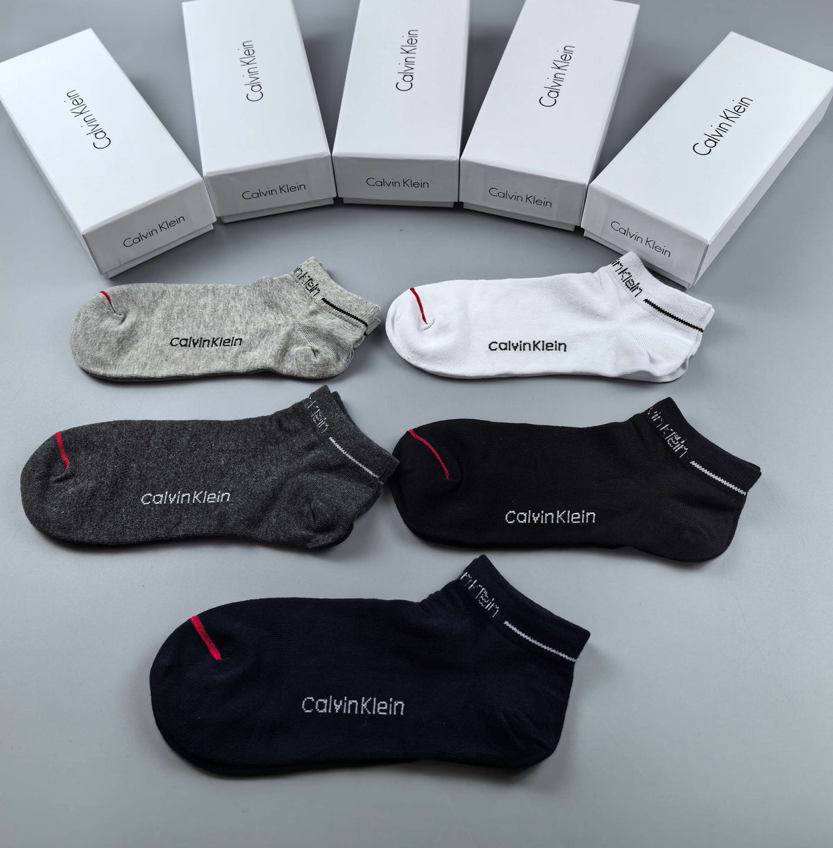 Calvin Klein Small Lettering No-Show Socks - 5-Pair Box - image 5