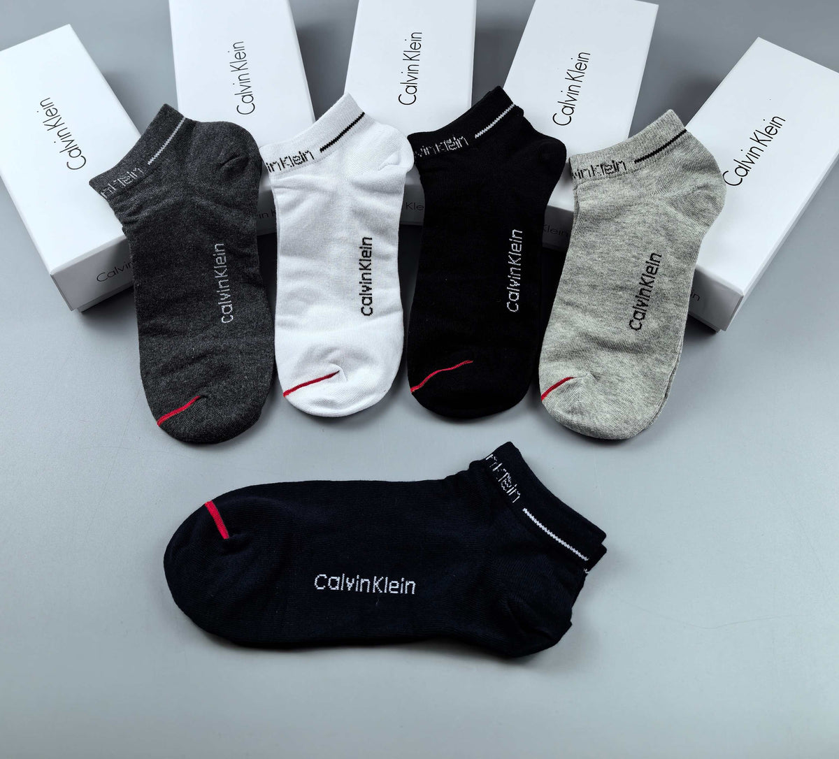 Calvin Klein Small Lettering No-Show Socks - 5-Pair Box - image 6