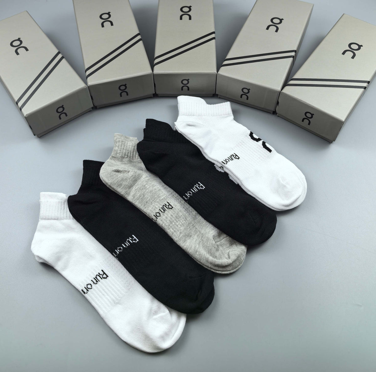 On white low cut ankle socks - product view 3