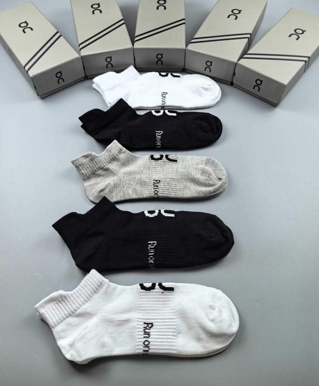 On white low cut ankle socks - product view 2
