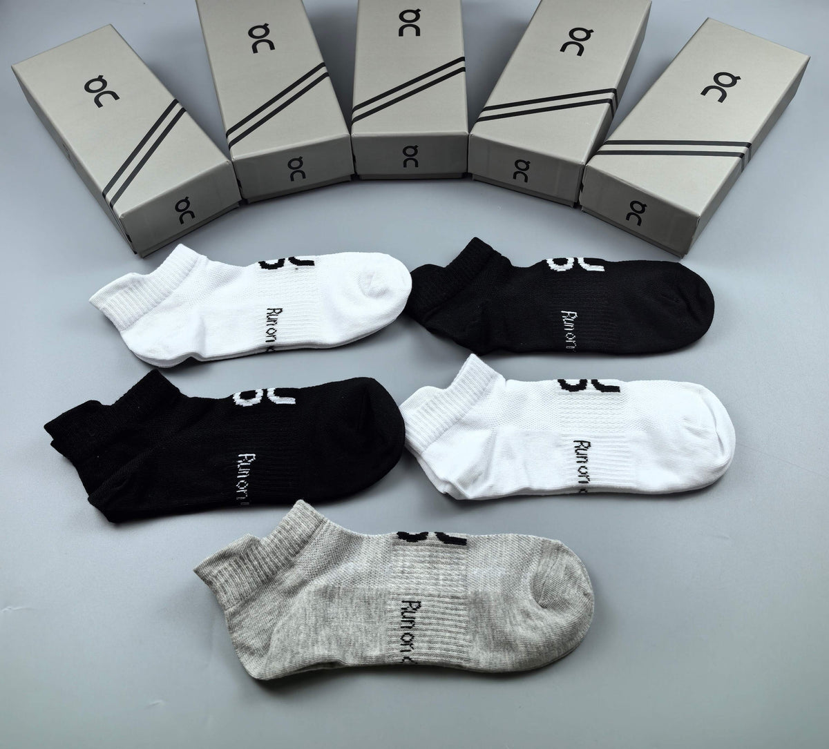 On white low cut ankle socks - product view 6