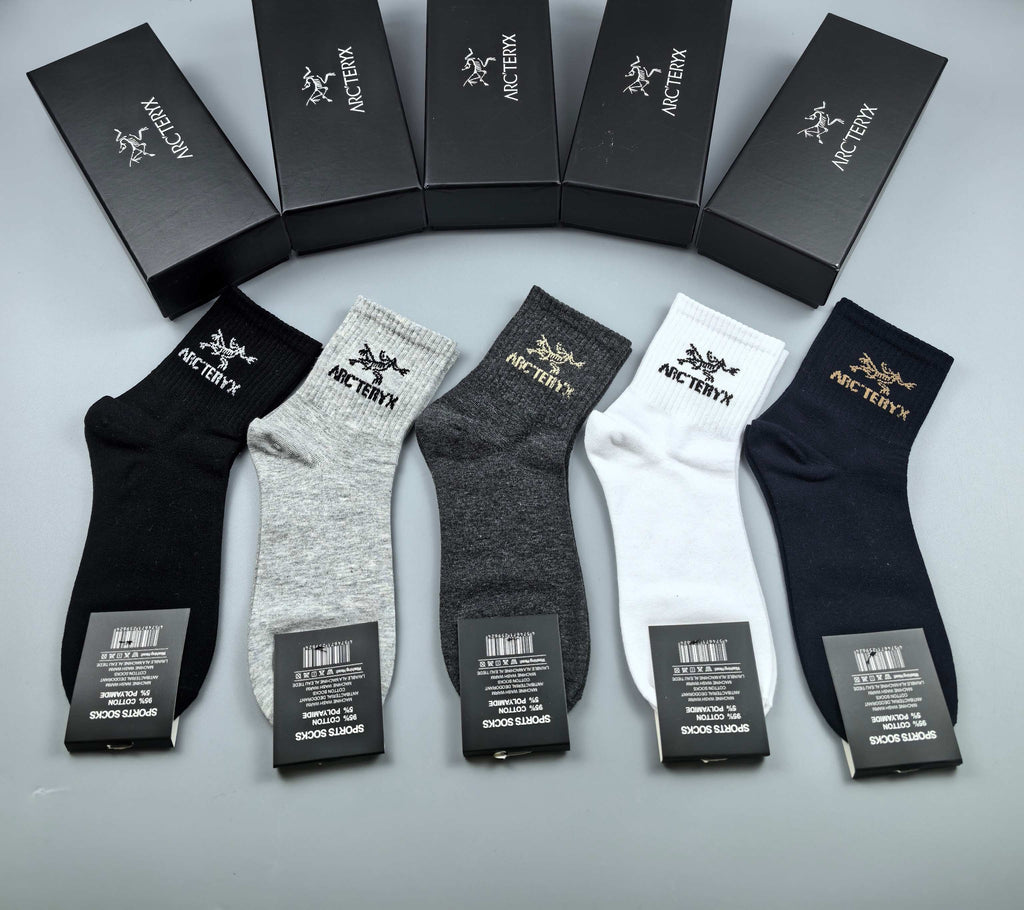 Arcteryx neutral lettered cuff crew socks - view 4