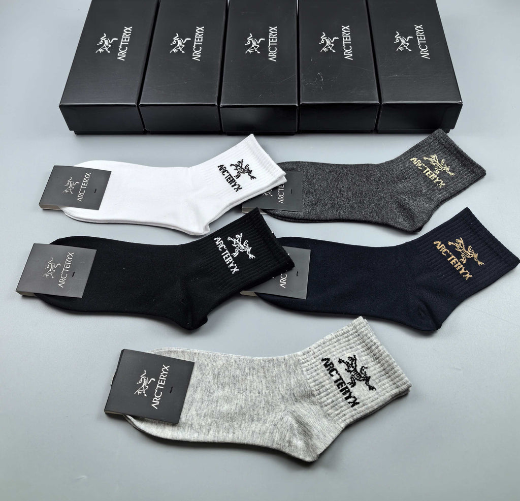 Arcteryx neutral lettered cuff crew socks - view 5