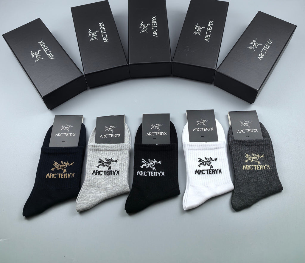 Arcteryx neutral lettered cuff crew socks - view 9