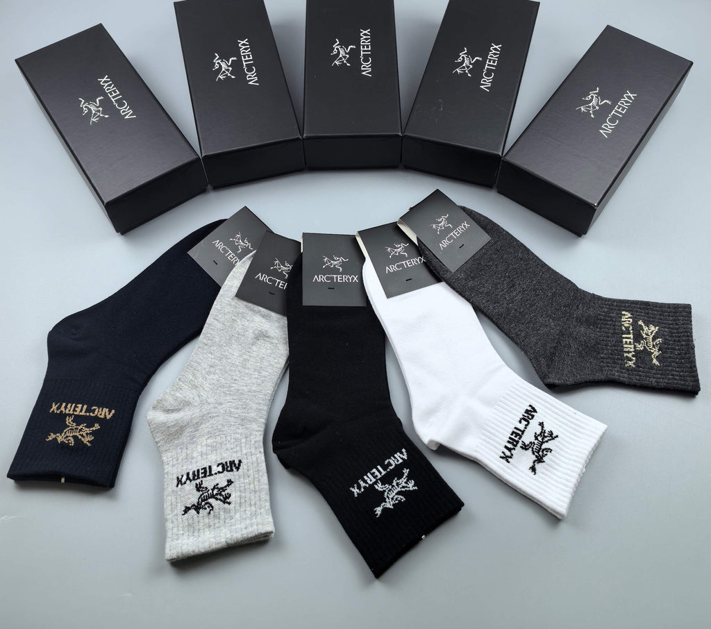 Arcteryx neutral lettered cuff crew socks - view 8