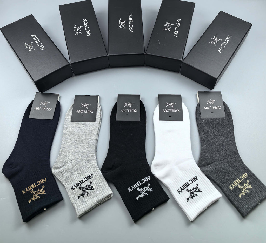 Arcteryx neutral lettered cuff crew socks - view 7