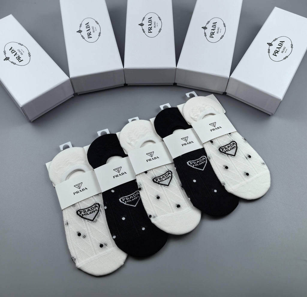 Prada low cut small triangle ankle socks - view 2
