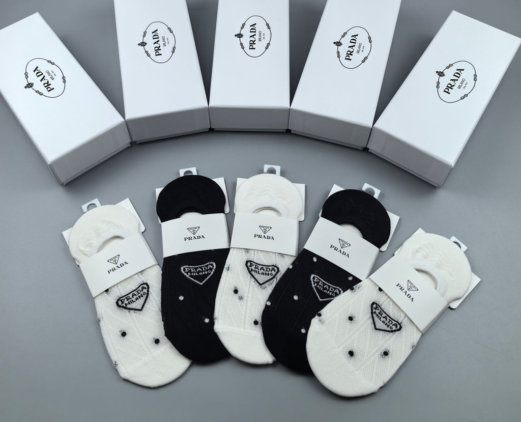 Prada low cut small triangle ankle socks - view 7