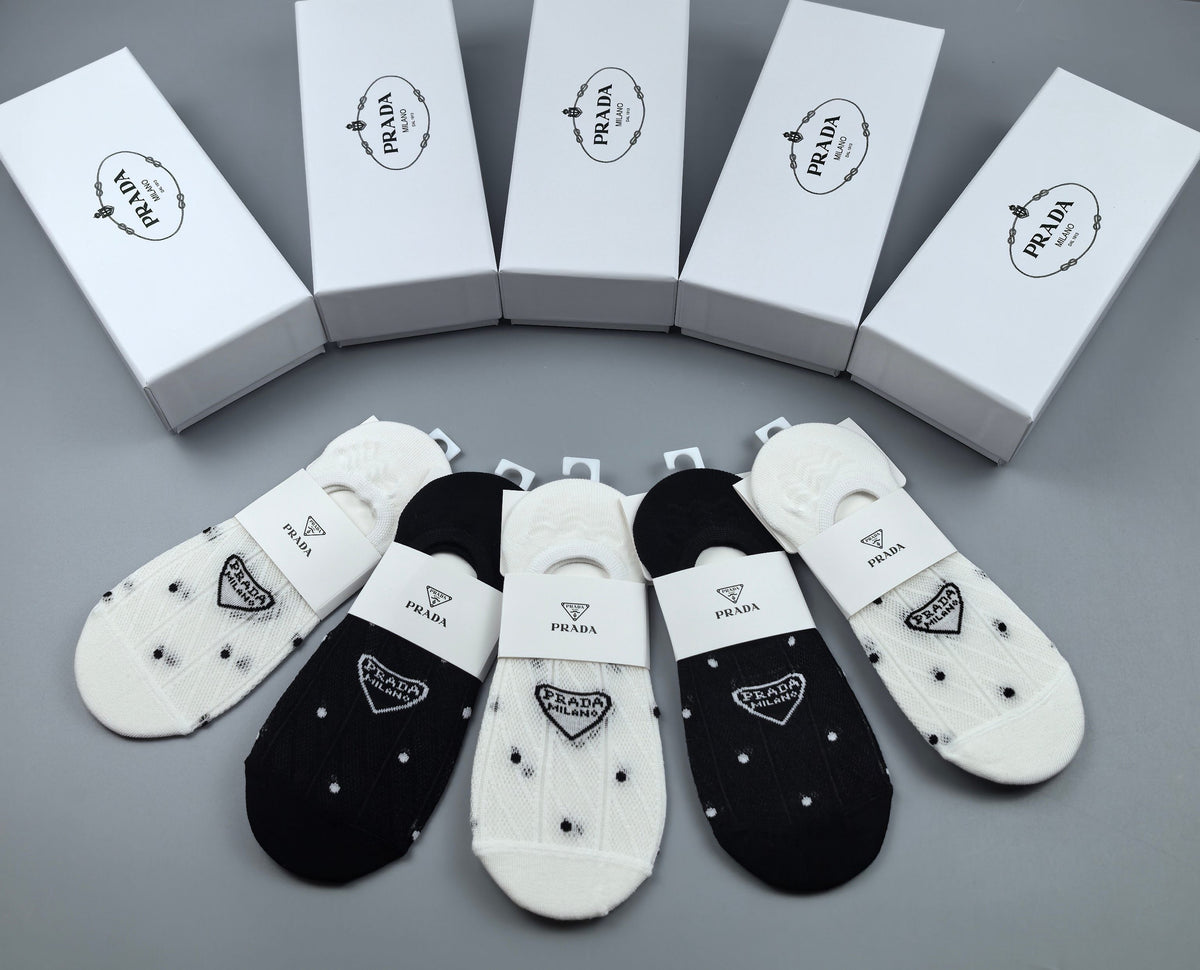 Prada low cut small triangle ankle socks - view 8