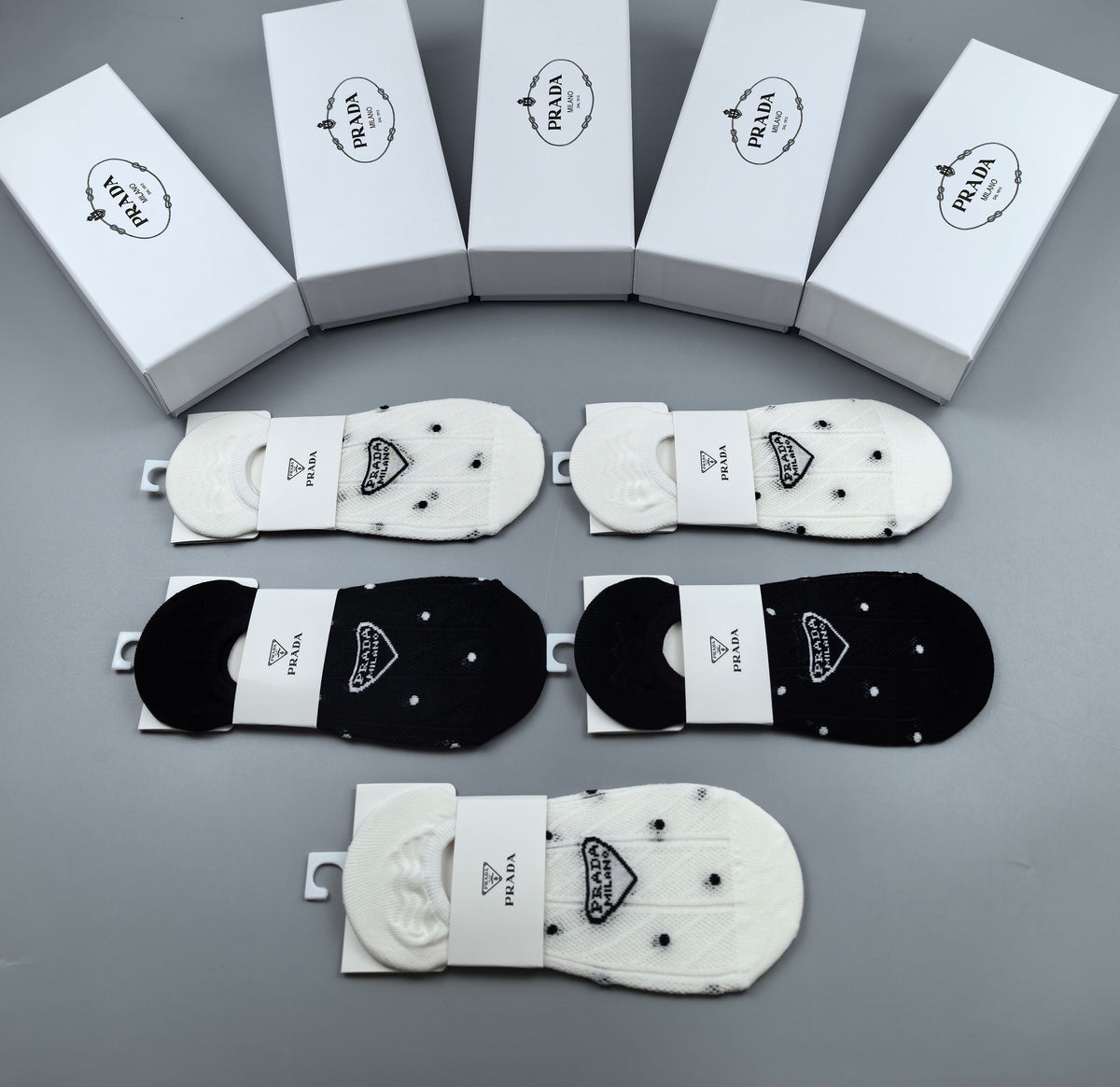 Prada low cut small triangle ankle socks - view 6