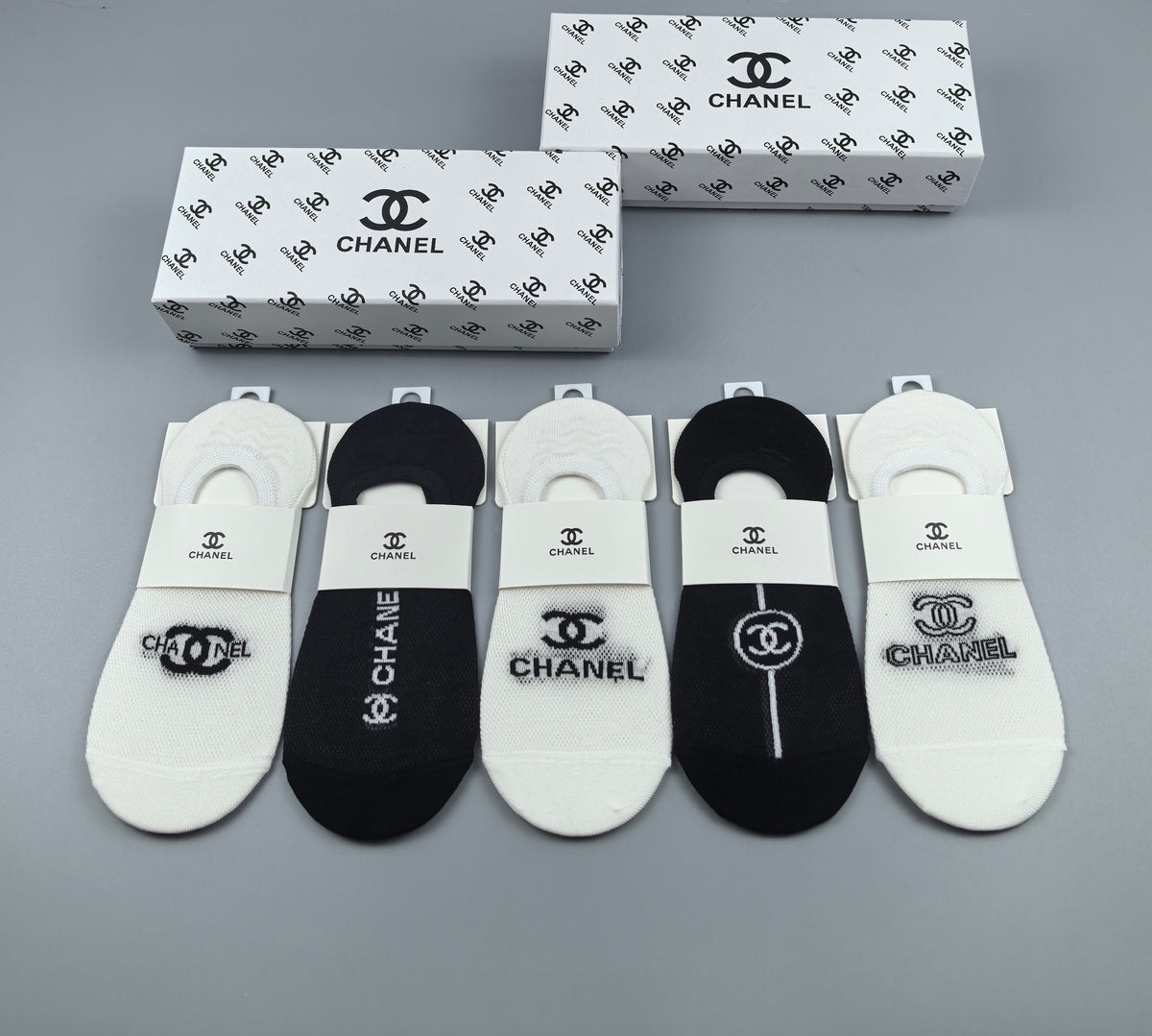 Chanel low cut mixed emblem ankle socks - view 9