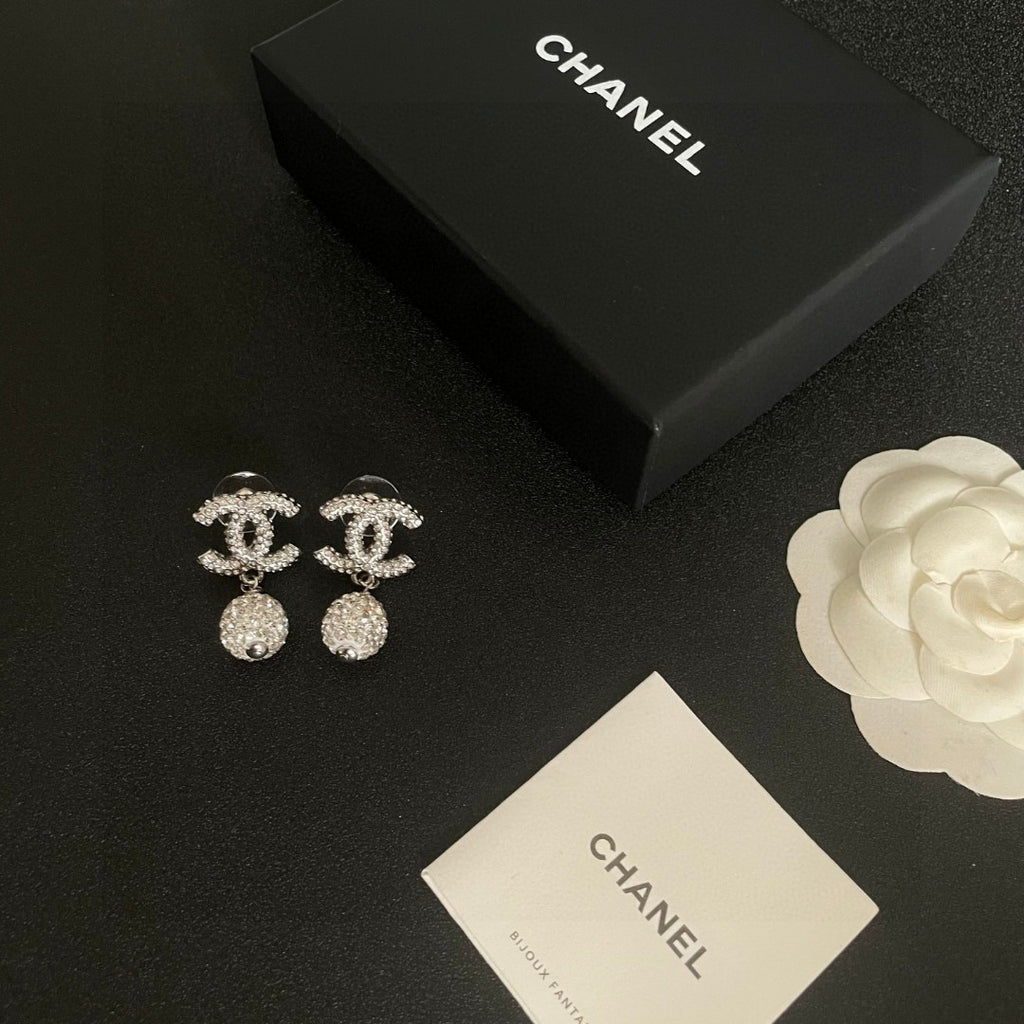 Chanel Interlocking C Crystal Accent Earrings - album image 5