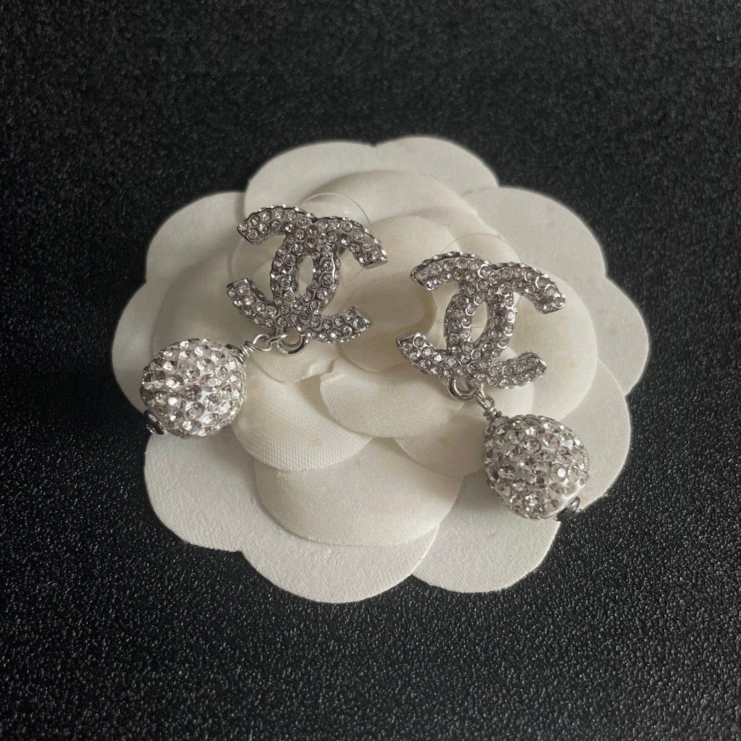 Chanel Interlocking C Crystal Accent Earrings - album image 8