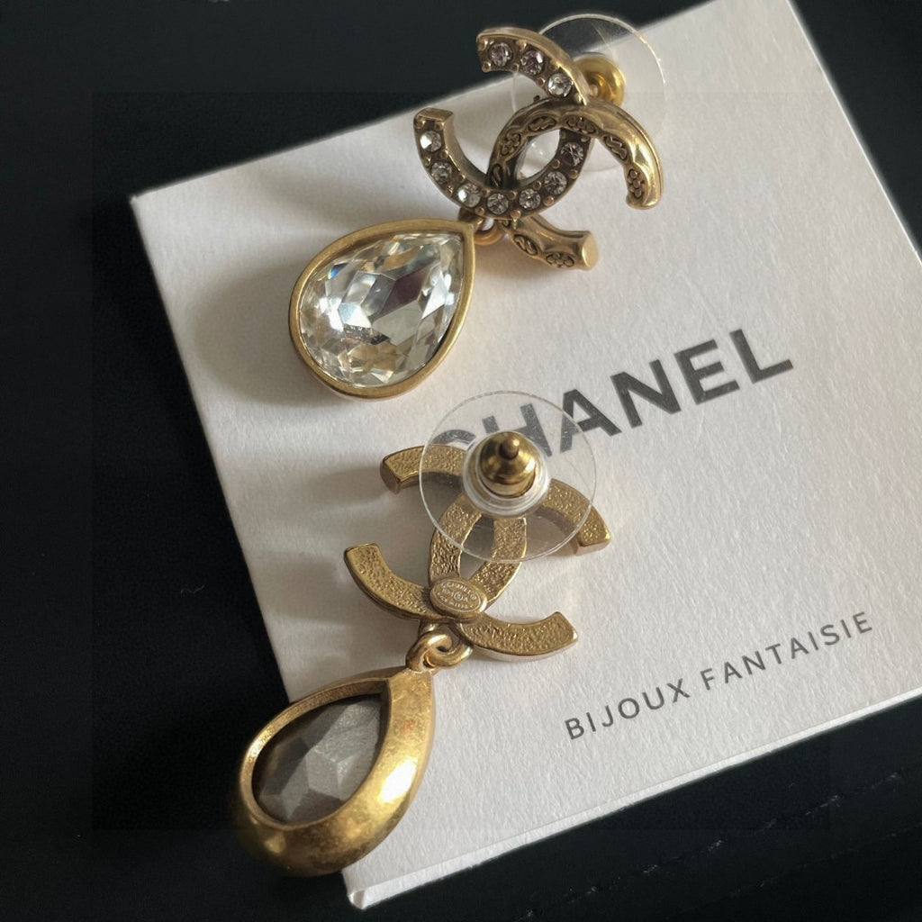 Chanel Interlocking C Crystal Accent Earrings - album image 5