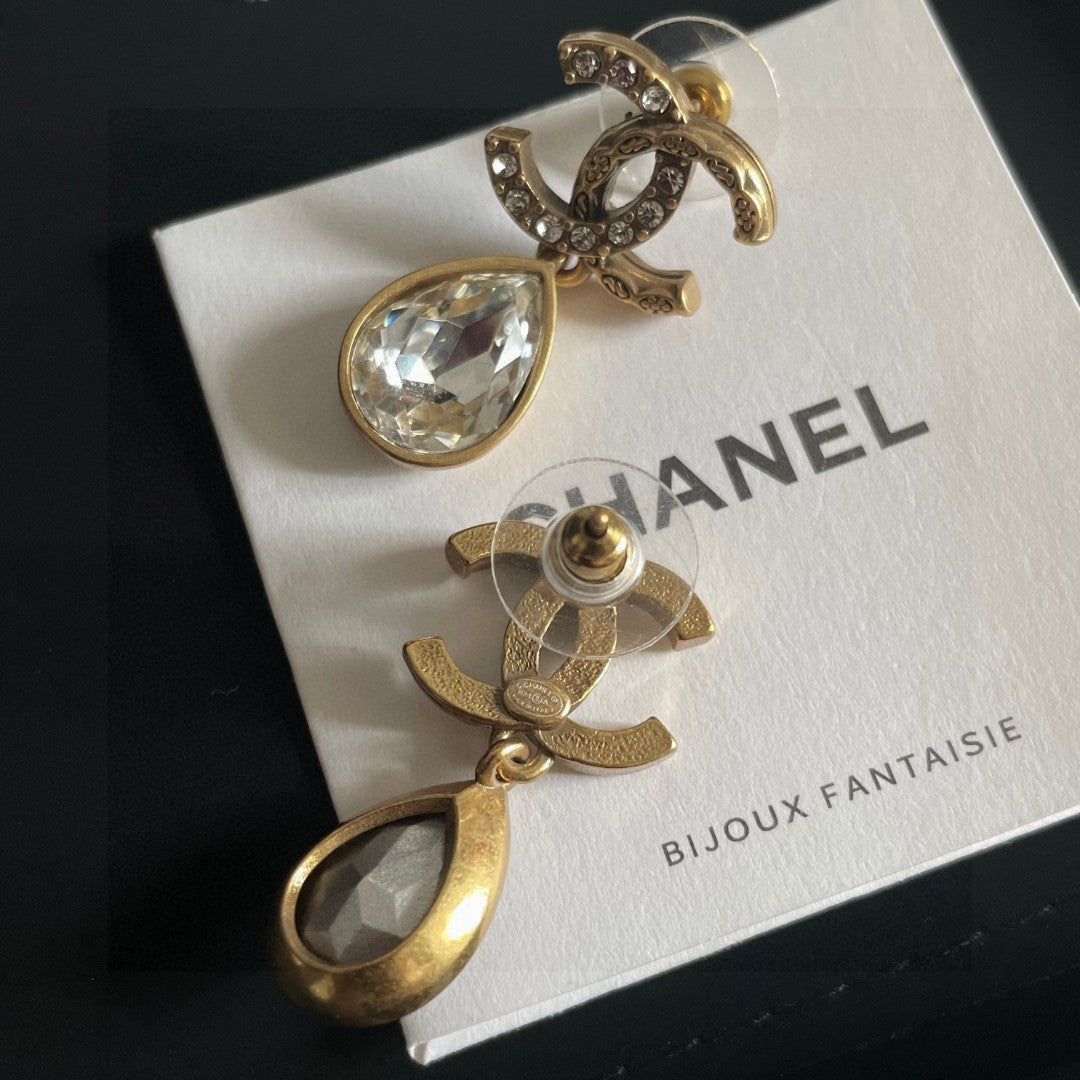 Chanel Interlocking C Crystal Accent Earrings - album image 5