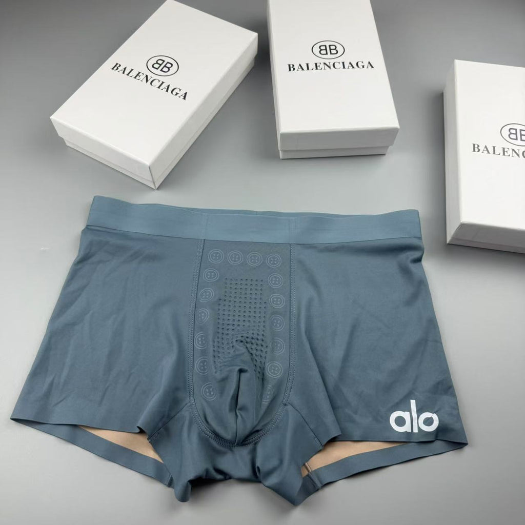 ALO Men's Brown Logo Boxer Briefs with Dark Band - 3-Pack - image 2
