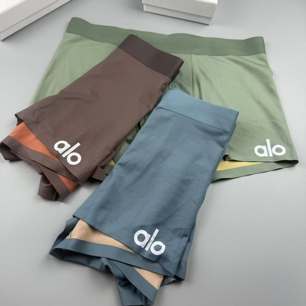 ALO Men's Brown Logo Boxer Briefs with Dark Band - 3-Pack - image 7