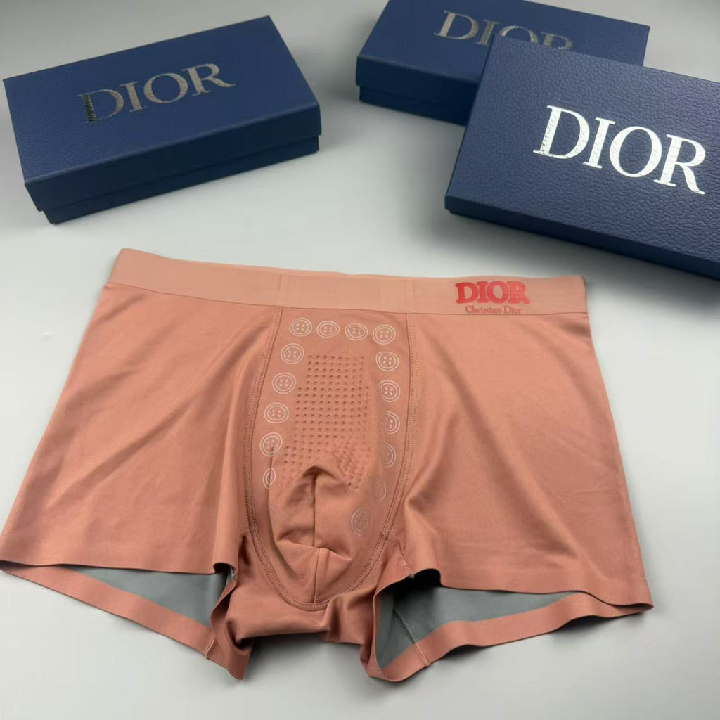 Dior peach tonal lettering boxer briefs - view 1
