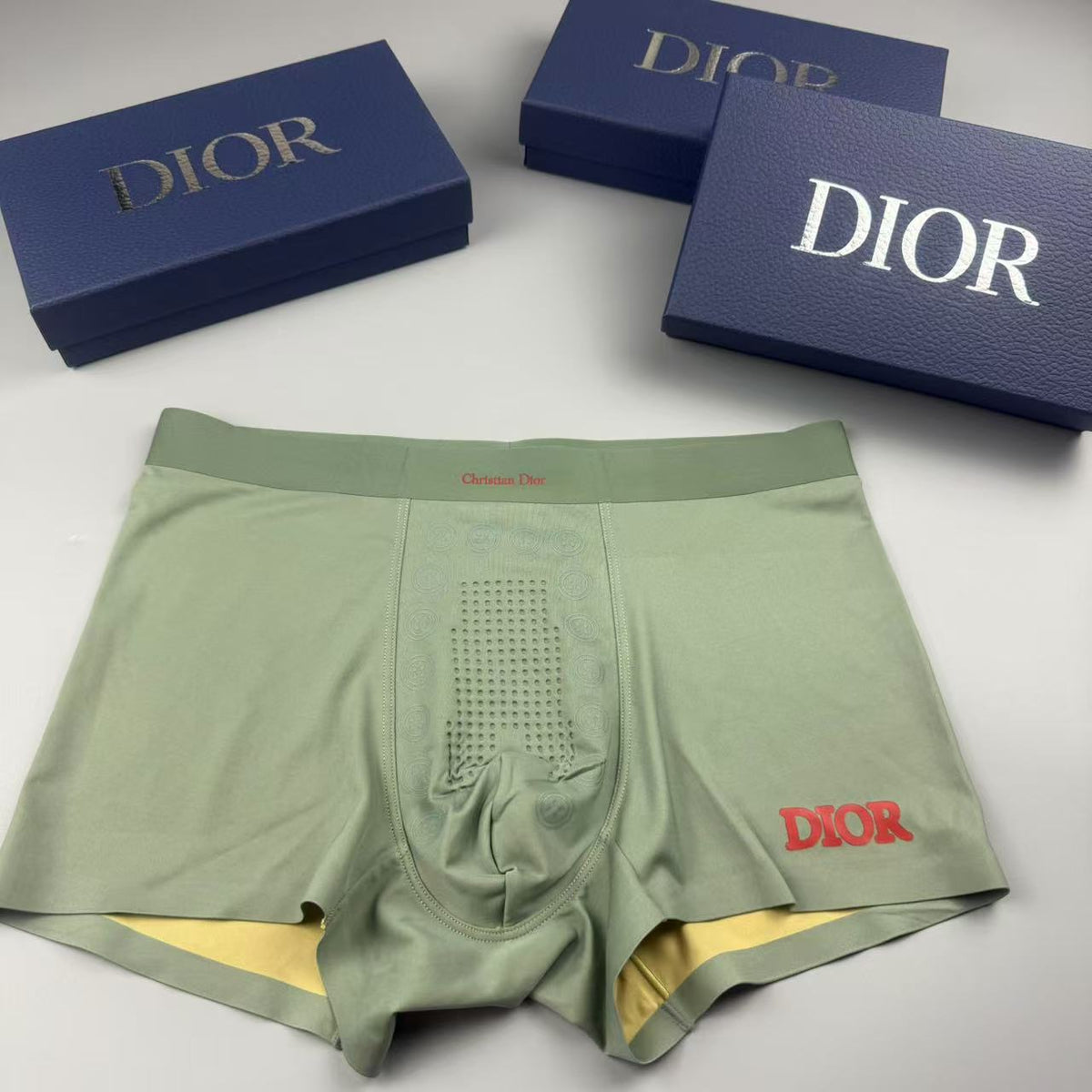 Dior peach tonal lettering boxer briefs - view 2