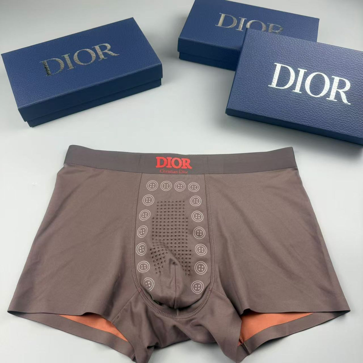 Dior peach tonal lettering boxer briefs - view 3