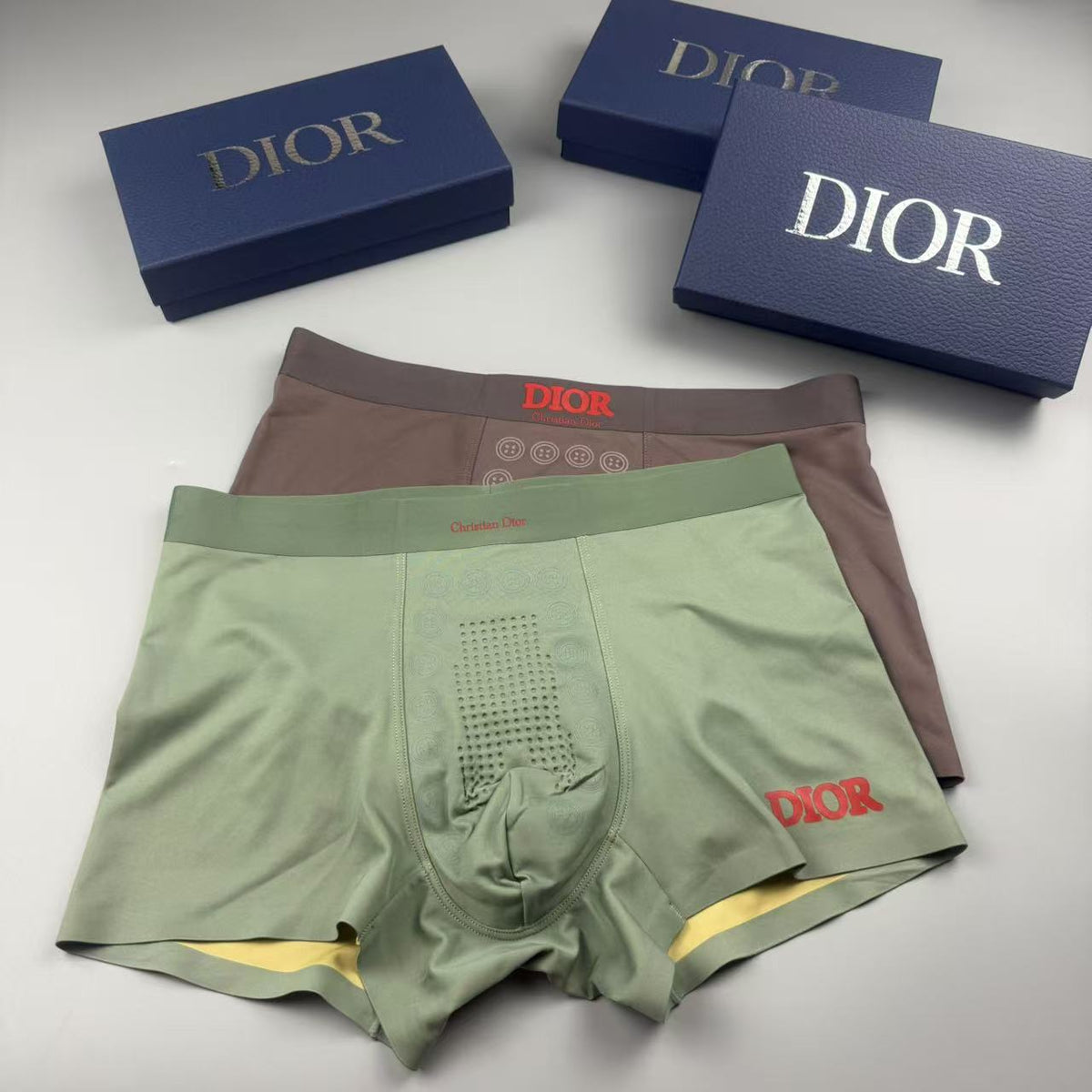 Dior peach tonal lettering boxer briefs - view 4