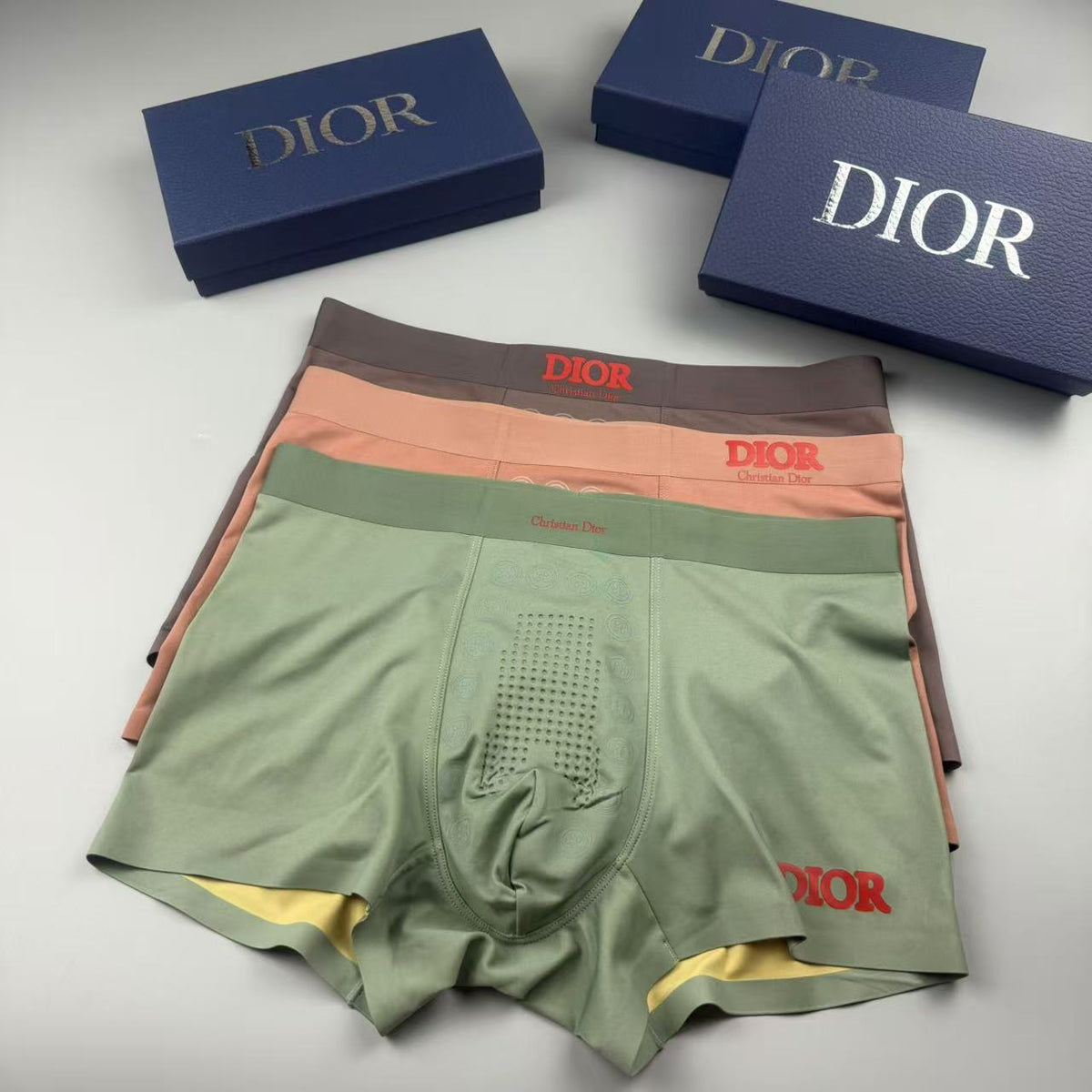 Dior peach tonal lettering boxer briefs - view 7