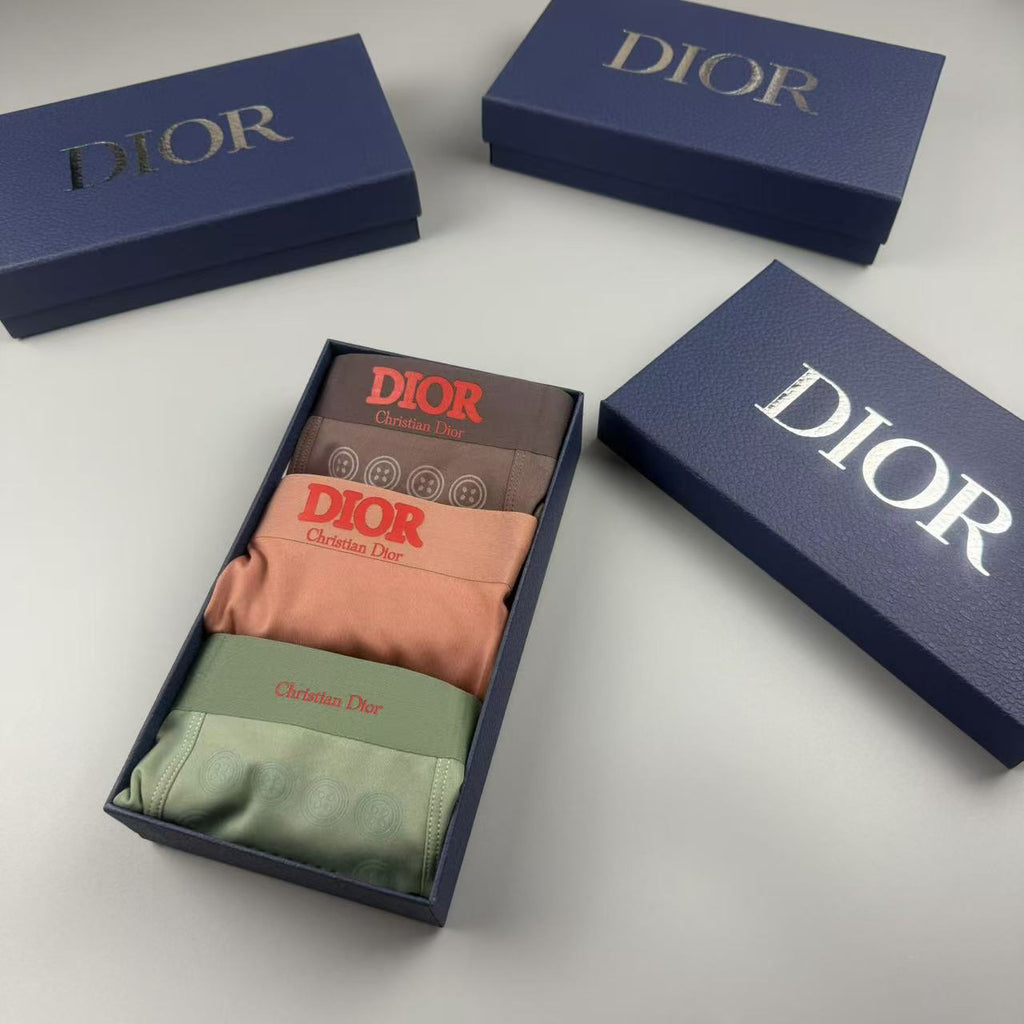 Dior peach tonal lettering boxer briefs - view 8