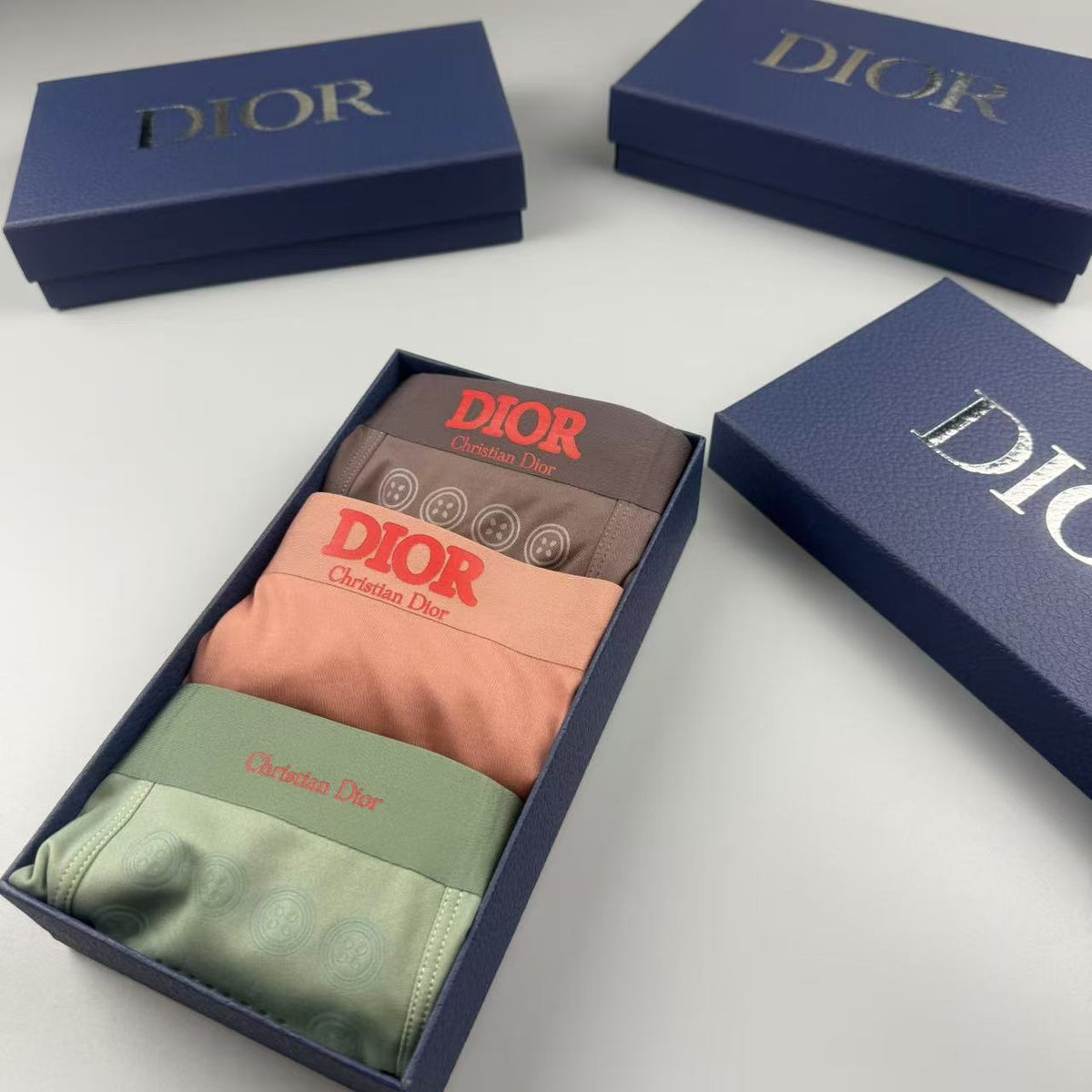 Dior peach tonal lettering boxer briefs - view 9