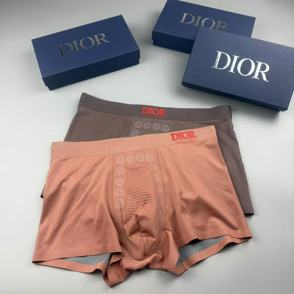 Dior peach tonal lettering boxer briefs - view 6