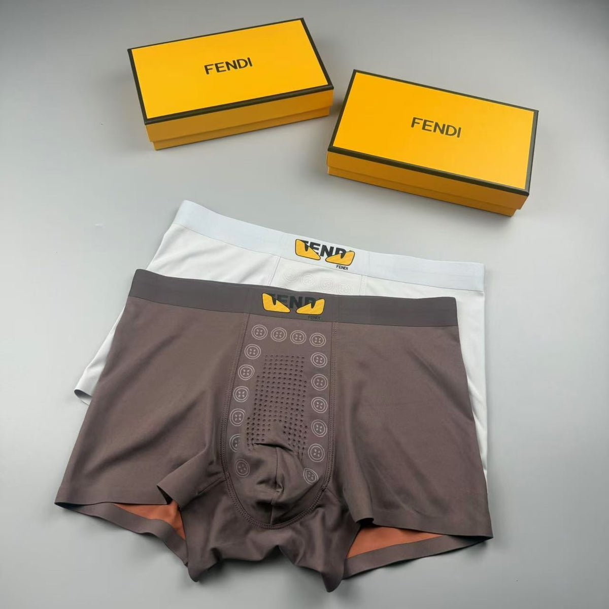 Fendi small gold waist wordmark boxer briefs - view 4