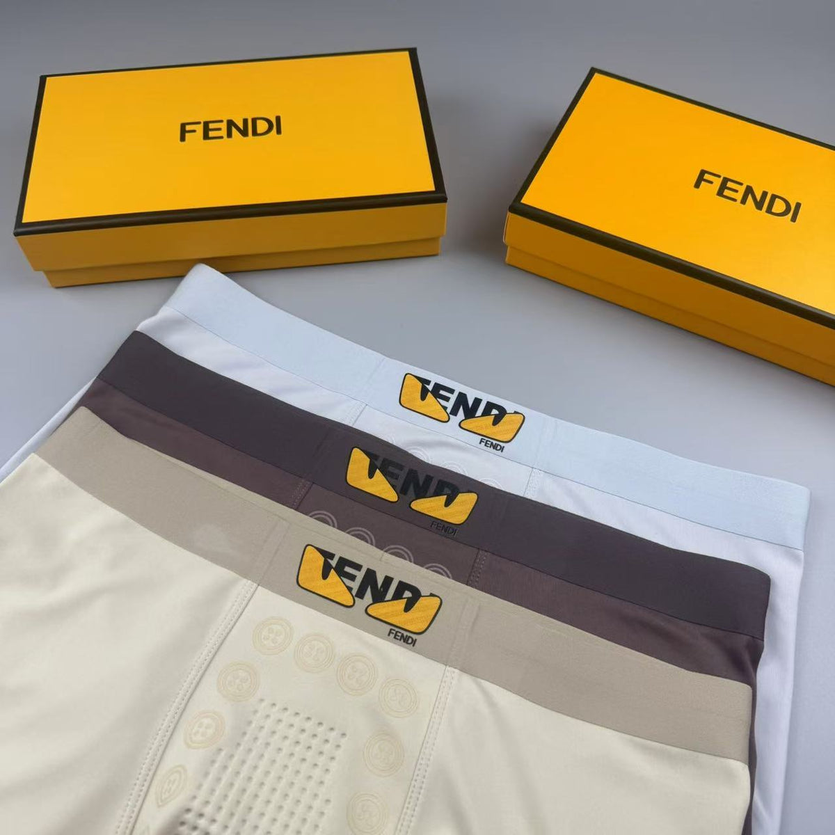 Fendi small gold waist wordmark boxer briefs - view 7