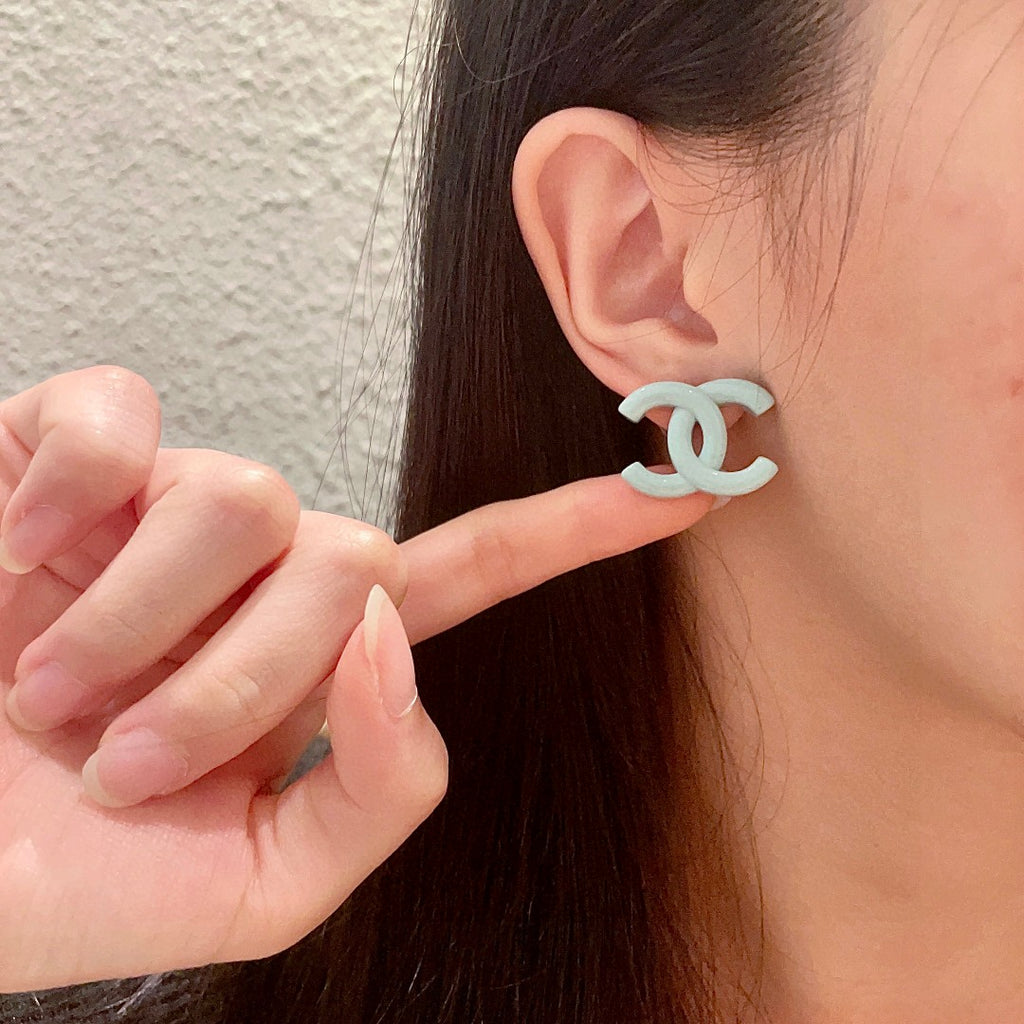 Chanel Interlocking C Stud Earrings - album image 2